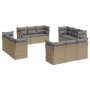Set de sofás de jardín 12 pzas y cojines ratán sintético marrón de , Conjuntos de jardín - Ref: Foro24-3249168, Precio: 882,7...