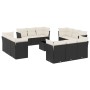 Set de sofás de jardín y cojines 13 pzas ratán sintético negro de , Conjuntos de jardín - Ref: Foro24-3249175, Precio: 884,33...