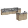 Juego de sofás de jardín con cojines beige 8 pzas ratán PE de , Conjuntos de jardín - Ref: Foro24-3249748, Precio: 539,16 €, ...