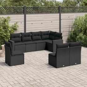 8-piece garden sofa set and black synthetic rattan cushions by , Modular outdoor sofas - Ref: Foro24-3251402, Price: 512,44 €...