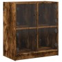 Armario auxiliar puertas de vidrio roble ahumado 68x37x75,5 cm de , Aparadores - Ref: Foro24-836382, Precio: 77,32 €, Descuen...