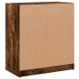 Armario auxiliar puertas de vidrio roble ahumado 68x37x75,5 cm de , Aparadores - Ref: Foro24-836382, Precio: 77,32 €, Descuen...