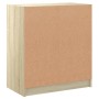 Armario auxiliar puertas de vidrio roble Sonoma 68x37x75,5 cm de , Aparadores - Ref: Foro24-836380, Precio: 76,24 €, Descuent...