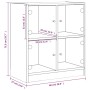 Armario auxiliar puertas de vidrio roble Sonoma 68x37x75,5 cm de , Aparadores - Ref: Foro24-836380, Precio: 76,24 €, Descuent...