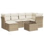 Set sofás de jardín 7 piezas y cojines ratán sintético beige de , Conjuntos de jardín - Ref: Foro24-3217958, Precio: 445,56 €...