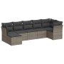 Set de sofás de jardín 7 piezas con cojines ratán PE gris de , Conjuntos de jardín - Ref: Foro24-3217970, Precio: 400,32 €, D...