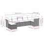 Set de sofás de jardín 7 piezas con cojines ratán PE gris de , Conjuntos de jardín - Ref: Foro24-3217970, Precio: 400,32 €, D...