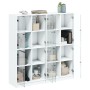 Estantería con puertas madera de ingeniería negro 136x37x142 cm de , Librerías y estanterías - Ref: Foro24-3206517, Precio: 2...