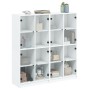 Estantería con puertas madera de ingeniería negro 136x37x142 cm de , Librerías y estanterías - Ref: Foro24-3206517, Precio: 2...