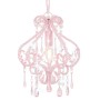 Lámpara de techo con cuentas rosa redonda E14 de vidaXL, Lámparas - Ref: Foro24-281595, Precio: 40,56 €, Descuento: %