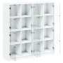 Estantería con puertas madera de ingeniería negro 136x37x142 cm de , Librerías y estanterías - Ref: Foro24-3206517, Precio: 2...