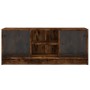 Mueble de TV con puertas de vidrio roble ahumado 102x37x42 cm de , Muebles TV - Ref: Foro24-836375, Precio: 63,94 €, Descuent...