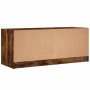 Mueble de TV con puertas de vidrio roble ahumado 102x37x42 cm de , Muebles TV - Ref: Foro24-836375, Precio: 63,94 €, Descuent...
