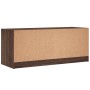 Mueble de TV con puertas de vidrio marrón roble 102x37x42 cm de , Muebles TV - Ref: Foro24-836377, Precio: 65,42 €, Descuento: %