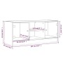 Mueble de TV con puertas de vidrio marrón roble 102x37x42 cm de , Muebles TV - Ref: Foro24-836377, Precio: 65,42 €, Descuento: %