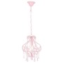 Lámpara de techo con cuentas rosa redonda E14 de vidaXL, Lámparas - Ref: Foro24-281595, Precio: 40,56 €, Descuento: %