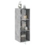 Mueble de pared puertas de vidrio gris hormigón 35x37x100 cm de , Taquillas y armarios de almacenamiento - Ref: Foro24-836486...