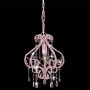 Lámpara de techo con cuentas rosa redonda E14 de vidaXL, Lámparas - Ref: Foro24-281595, Precio: 40,56 €, Descuento: %