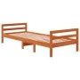 Estructura de cama madera maciza de pino marrón cera 75x190 cm de , Camas y somieres - Ref: Foro24-844488, Precio: 95,90 €, D...