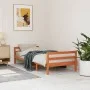 Estructura de cama madera maciza de pino marrón cera 75x190 cm de , Camas y somieres - Ref: Foro24-844488, Precio: 95,90 €, D...