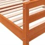 Estructura de cama madera maciza de pino marrón cera 75x190 cm de , Camas y somieres - Ref: Foro24-844488, Precio: 95,90 €, D...