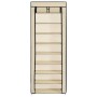 Mueble zapatero de tela con funda color crema 57x29x162 cm de vidaXL, Zapateros y organizadores de calzado - Ref: Foro24-2824...