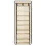Mueble zapatero de tela con funda color crema 57x29x162 cm de vidaXL, Zapateros y organizadores de calzado - Ref: Foro24-2824...