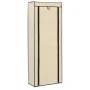 Mueble zapatero de tela con funda color crema 57x29x162 cm de vidaXL, Zapateros y organizadores de calzado - Ref: Foro24-2824...