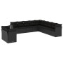 Set de sofás de jardín 11 pzas y cojines ratán sintético negro de , Conjuntos de jardín - Ref: Foro24-3217875, Precio: 721,03...