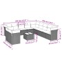 Set de sofás de jardín 12 pzas y cojines ratán sintético marrón de , Conjuntos de jardín - Ref: Foro24-3217889, Precio: 798,5...
