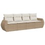 Juego de sofás jardín con cojines 4 pzas ratán sintético beige de , Conjuntos de jardín - Ref: Foro24-3221077, Precio: 301,37...