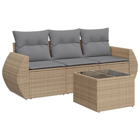 Juego de sofás jardín con cojines 4 pzas ratán sintético beige de , Conjuntos de jardín - Ref: Foro24-3221068, Precio: 264,66...