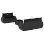 Set de sofás de jardín 6 piezas y cojines ratán sintético negro de , Conjuntos de jardín - Ref: Foro24-3221094, Precio: 422,4...