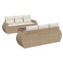Set sofás de jardín 7 piezas y cojines ratán sintético beige de , Conjuntos de jardín - Ref: Foro24-3221107, Precio: 545,56 €...