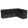 Set de sofás de jardín 6 piezas y cojines ratán sintético negro de , Conjuntos de jardín - Ref: Foro24-3249514, Precio: 399,4...