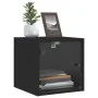 Nachttische mit Glastüren 2 Stück schwarz 35x37x35 cm von , Nachttische - Ref: Foro24-836465, Preis: 54,21 €, Rabatt: %