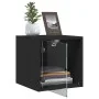 Nachttische mit Glastüren 2 Stück schwarz 35x37x35 cm von , Nachttische - Ref: Foro24-836465, Preis: 54,21 €, Rabatt: %