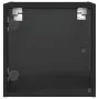 Nachttische mit Glastüren 2 Stück schwarz 35x37x35 cm von , Nachttische - Ref: Foro24-836465, Preis: 54,21 €, Rabatt: %