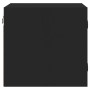 Mesitas de noche con puertas de vidrio 2 uds negro 35x37x35 cm de , Mesitas de noche - Ref: Foro24-836465, Precio: 54,91 €, D...