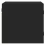 Nachttische mit Glastüren 2 Stück schwarz 35x37x35 cm von , Nachttische - Ref: Foro24-836465, Preis: 54,21 €, Rabatt: %