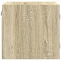 Mesitas noche con puertas vidrio 2 uds roble Sonoma 35x37x35 cm de , Mesitas de noche - Ref: Foro24-836467, Precio: 60,33 €, ...