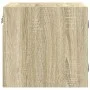 Mesitas noche con puertas vidrio 2 uds roble Sonoma 35x37x35 cm de , Mesitas de noche - Ref: Foro24-836467, Precio: 59,44 €, ...