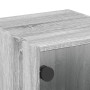 Mesitas noche con puertas vidrio 2 uds gris Sonoma 35x37x35 cm de , Mesitas de noche - Ref: Foro24-836473, Precio: 54,75 €, D...