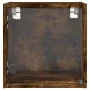 Mesitas noche puertas de vidrio 2 uds roble ahumado 35x37x35 cm de , Mesitas de noche - Ref: Foro24-836471, Precio: 50,59 €, ...