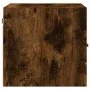 Mesitas noche puertas de vidrio 2 uds roble ahumado 35x37x35 cm de , Mesitas de noche - Ref: Foro24-836471, Precio: 50,59 €, ...