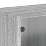Mueble pared puertas de vidrio 2 uds gris Sonoma 68,5x37x35 cm de , Taquillas y armarios de almacenamiento - Ref: Foro24-8365...