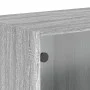 Mueble pared puertas de vidrio 2 uds gris Sonoma 68,5x37x35 cm de , Taquillas y armarios de almacenamiento - Ref: Foro24-8365...