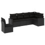 Set de sofás de jardín 6 piezas y cojines ratán sintético negro de , Conjuntos de jardín - Ref: Foro24-3219015, Precio: 398,3...