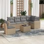 Set sofás de jardín 7 piezas y cojines ratán sintético beige de , Conjuntos de jardín - Ref: Foro24-3219029, Precio: 440,65 €...
