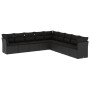 Set de sofás de jardín 8 piezas y cojines ratán sintético negro de , Conjuntos de jardín - Ref: Foro24-3217775, Precio: 569,8...